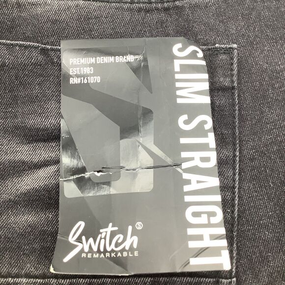 Switch Remarkable Mens Slim Straight Jeans Black Size 42 x 32 NWT - Picture 4 of 12